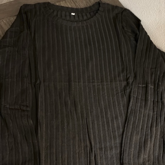 NWT [Auremore] Ribbed Long-Sleeve Crewneck Tunic Sweater in Black Women’s S or M - Picture 8 of 11